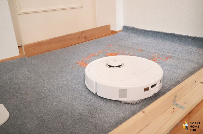 Roborock Q Revo MaxV Saugtest auf Teppich